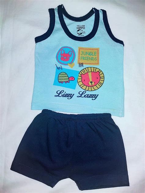 Yellow Hippo New Born Baby Dress 0-3 Months : Amazon.in: Clothing ...