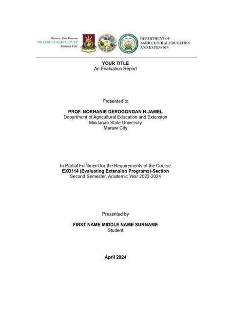 Evaluation Report Format | PDF | Data | Data Analysis