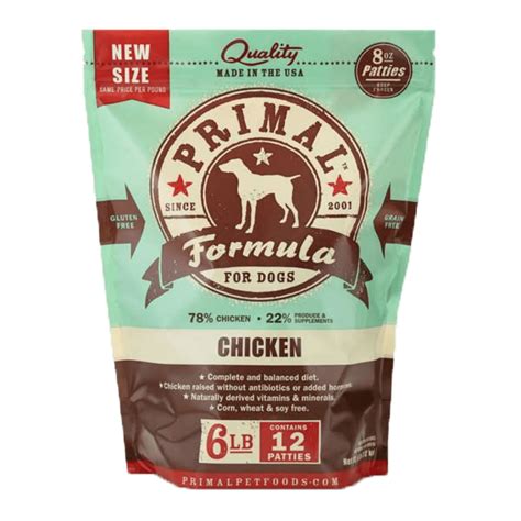 Primal Dog Raw Frozen Chicken Patties - Pet Food 'N More