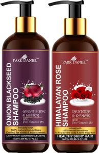 PARK DANIEL Premium Onion Blackseed Shampoo & Rose Shampoo Combo Pack ...