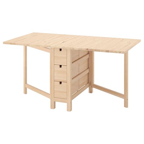 NORDEN gateleg table, birch, 26/89/152x80 cm (101/4/35/597/8x311/2") - IKEA