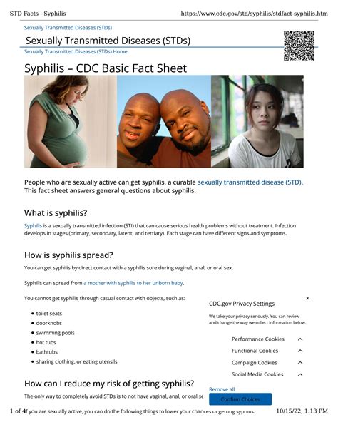 SOLUTION: Syphilis cdc basic fact sheet - Studypool