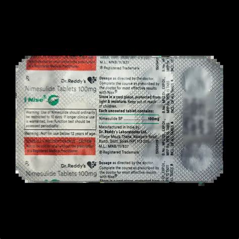 NISE 100MG TABLET 15'S Price, Uses, Side Effects & Substitutes | Medkart