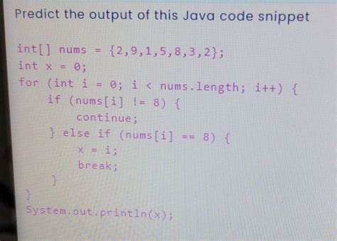 Image result for Java Code Snippet