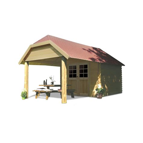 Caseta de jardín cork 20.25 m² - 3.50 x 5.78 x 3.09 m - 28 mm | Brico Depôt