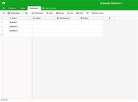 Image result for Create Subtasks On Air Table