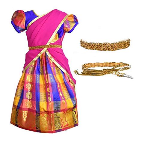 Buy AMIRTHA FASHION Girls Traditional Lehenga Choli RUDHURA HALF SAREES ...