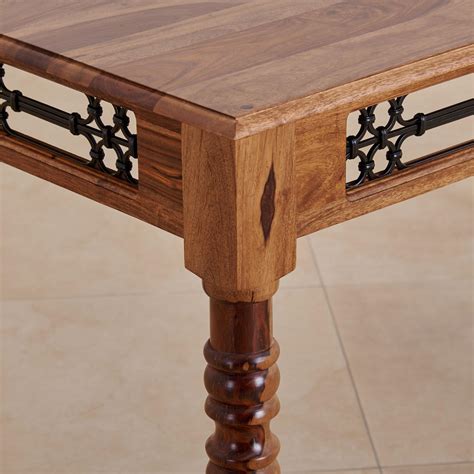 Buy Kian Sheesham Wood 6-Seater Dining Set with Chairs - Brown from ...