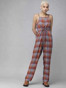Roadster Checkered Women Jumpsuit - Buy Roadster Checkered Women ...