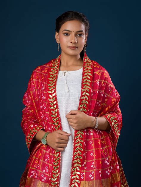 KcPc Marwadi Gharchola Silk Bandhani Chunri Dupatta – KCPC Bandhani