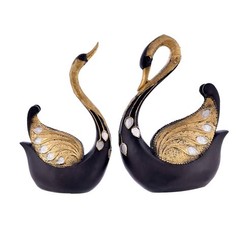 Buy KRAFZEE Swan Pair Special Big Design Sculpture for Home Decor ...