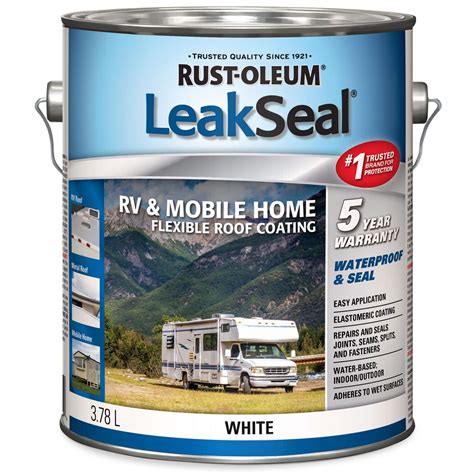 Rust-Oleum LeakSeal Waterproof Mobile Home & RV Roof Sealant / Coating ...