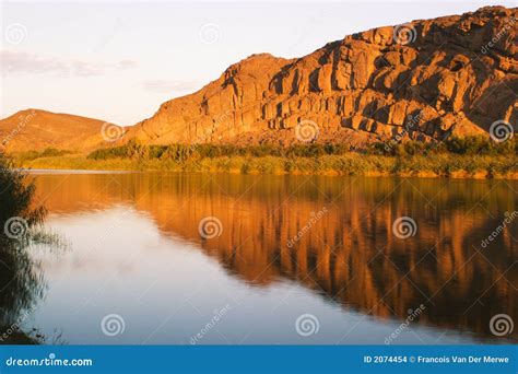 Orange river at Abiqua stock photo. Image of africa, smooth - 2074454