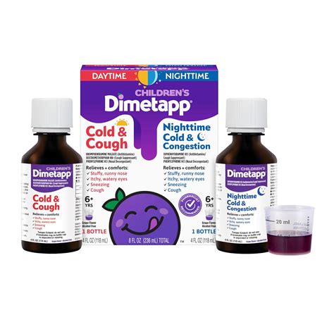 Amazon.com : Dimetapp Children’s Day & Night, Cold & Cough, Nighttime Cold & Congestion Medicine ...