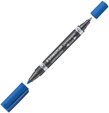 Staedtler Lumocolor Permanent Duo 348 Blue Double Ended Permanent ...