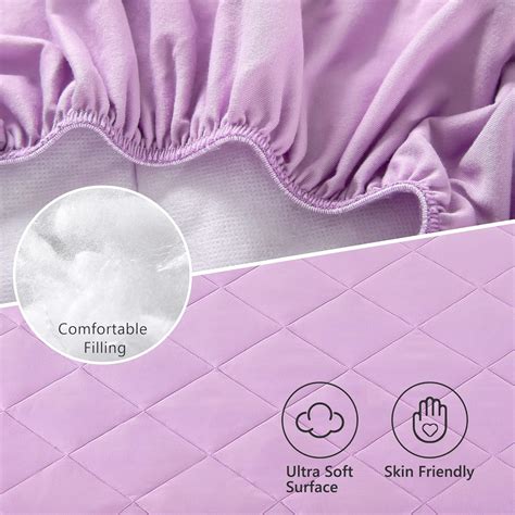 Buy TILLYOU Cloudy Soft Pack and Play Sheet Quilted, Breathable Thick ...