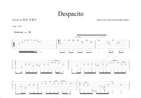 《despacito》简谱 歌谱-钢琴谱吉他谱|www.jianpu.net-简谱之家