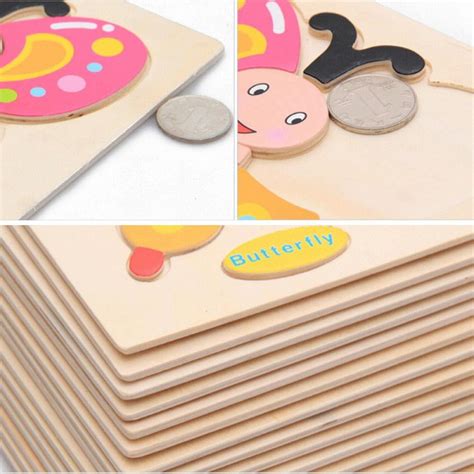 Buy Animal Fruit Vehicle Wooden Jigsaw Puzzles Set for Kids Age 2-5 ...