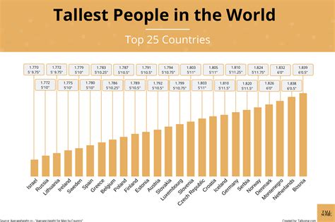 Tallest People in The World: Top 25 Countries by Average Height