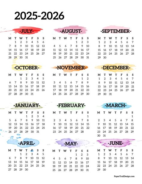 purdue 2025 26 calendar printable - UK Printable Hub