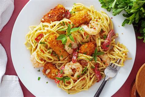 Chicken And Shrimp Carbonara