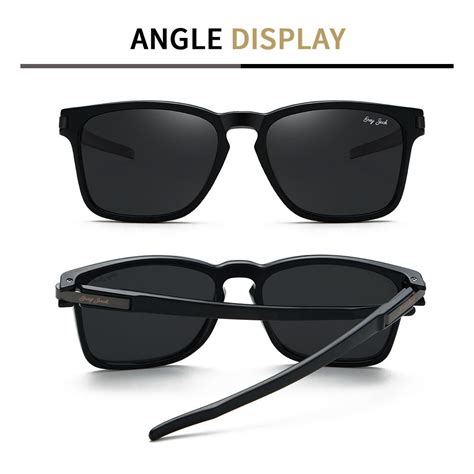 GREY JACK TR90 Sports Polarized Lightweight Square Classic Retro Sun G ...