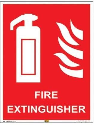 Mr. SAFE Fire Extinguisher In In Eco Vinyl Sticker - Self Adhesive (6 ...