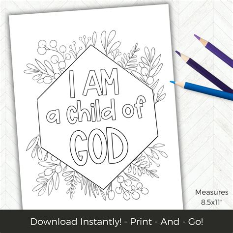I Am a Child of God LDS Primary Music Coloring Page, LDS General ...