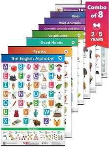 Target Publications Kids Educational Posters | Charts-Alphabets, Fruits ...