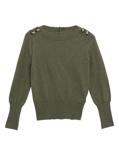 Buy Boat Neck Long Sleeve Jumper with Wool at Marks & Spencer