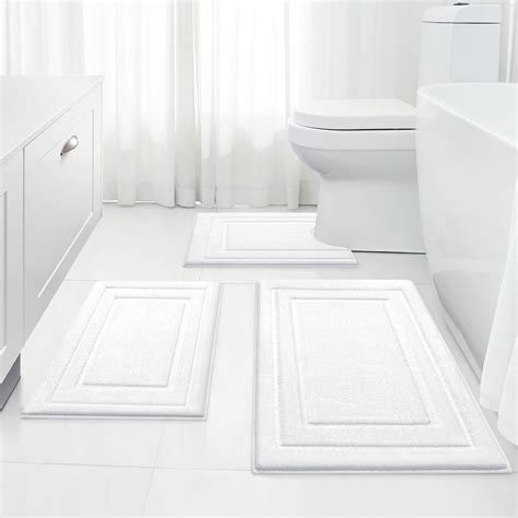 Amazon.com: HOMEIDEAS Bathroom Rugs Sets 3 Piece, Super Soft and ...