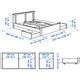 SONGESAND bed frame with 4 storage boxes, brown/Luröy, 180x200 cm (707 ...