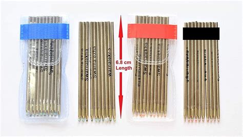 Imprint Mini Ballpoint Pen Refills. Set of 10 Pcs Black Ink 0.6mm Point ...