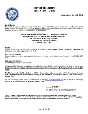 Fillable Online Bid Document - Strategic Procurement Division - City of ...