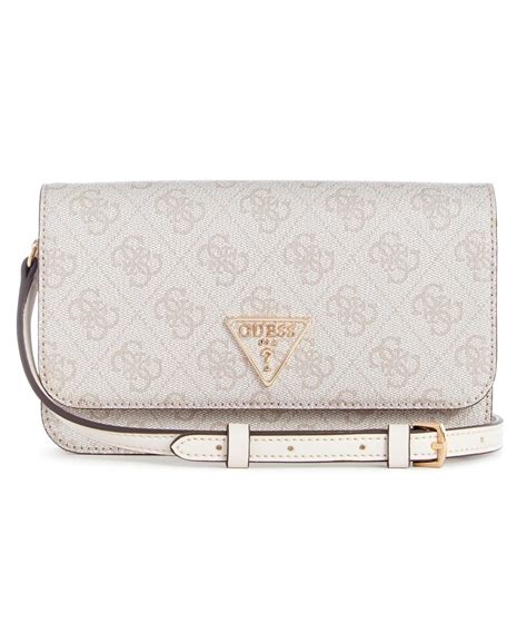 Buy GUESS Womens Noelle Crossbody Flap Organizer, Dove Logo, One Size ...