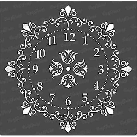 CrafTreat Clock Stencils for Craft and Art for Adults - Ornate Clock ...