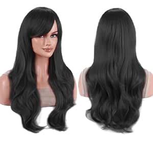 Rapunzel 26 Inches Long Full Head Cover Oblique Bang Curly Wavy Hair ...