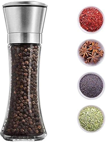Salt and Pepper Grinder Mill Set Salt and Pepper Shakers Brushed ...
