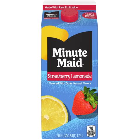 Minute Maid Authentic Strawberry Lemonade Juice, Vitamin C Rich, 59 fl ...
