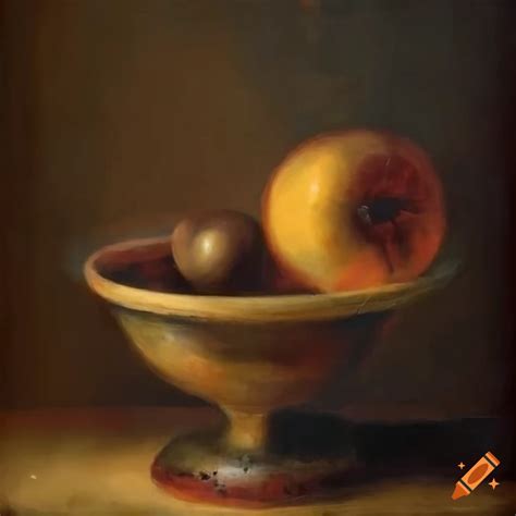 Vintage still life painting with single object on Craiyon