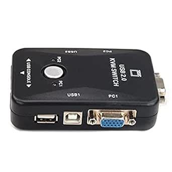 [AD NET MEKROEDGE+]2 port KVM Switch, KVM VGA SVGA Switch Box USB 2.0 ...