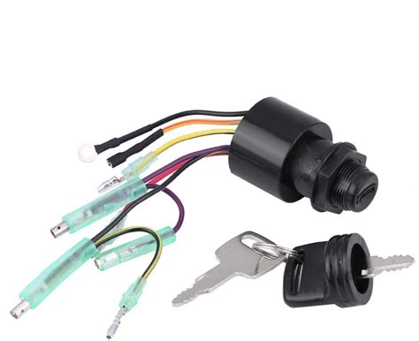 Ignition Starter Switch,87-17009A5 Boat Ignition Key Switch Assembly ...