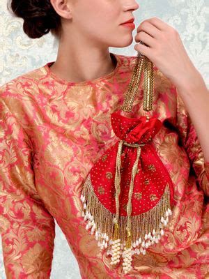 Buy Odette Red Embellished Batua Online