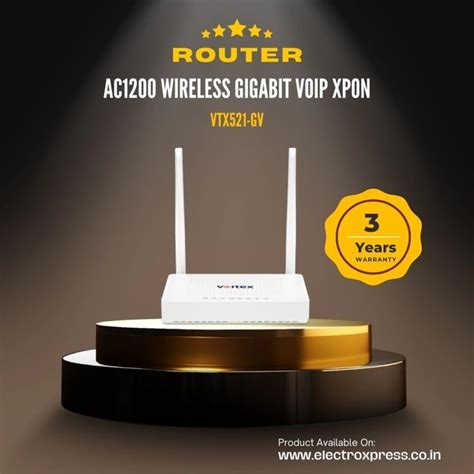 VORTEX Router AC 1200 dual; band wireless gigabit VoIP XPON, VTX521-GV