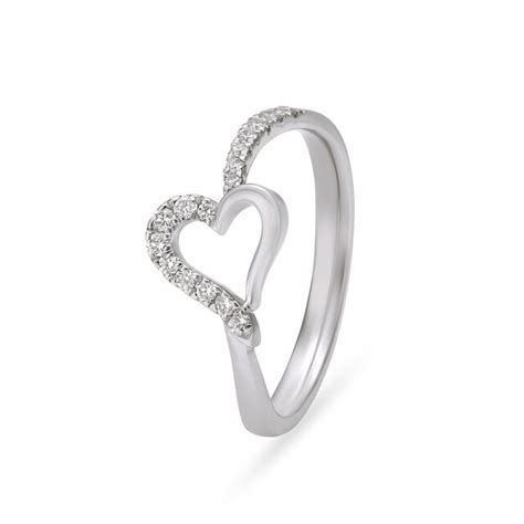 Imperial Heart White Platinum Finger Ring