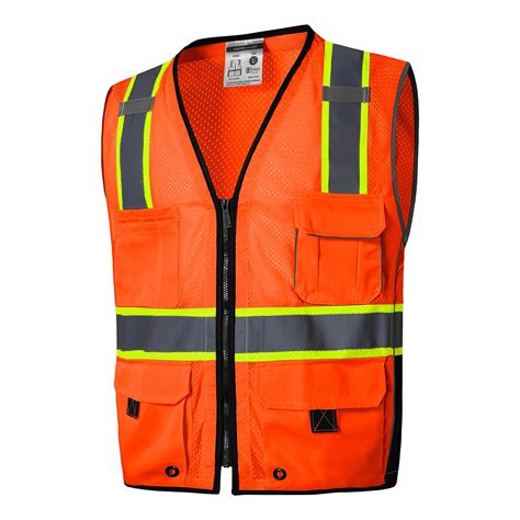 SKSAFETY 10 Pockets Professional level Safety Vest, Class 2 High ...