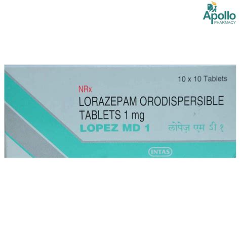 LOPEZ MD 1MG TABLET 10'S Price, Uses, Side Effects, Composition ...