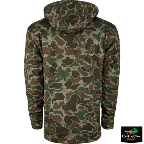 Drake Waterfowl Camo Performace Hoodie Old School Green Camo