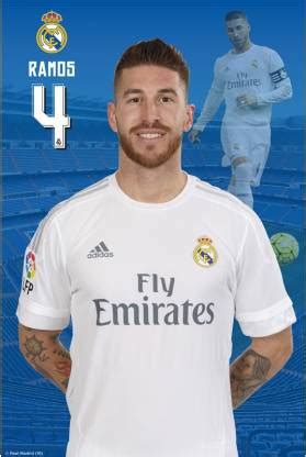 Real Madrid C.F. Large Poster Ramos 36 Paper Print - Sports posters in ...