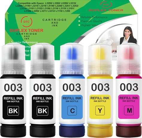 Duplex DTC - 003 Ink Compatible for Epson L3250 L3260 L5290 L3210 L3256 ...